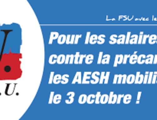 3 octobre : les AESH agissent, soutenons-les !