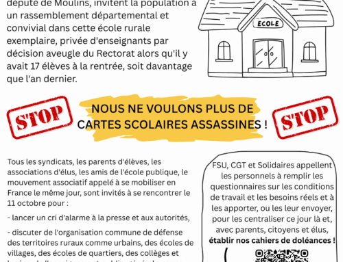 11 octobre pour l’école publique à Autry-Issards.