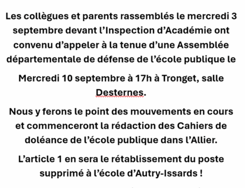 10 septembre, Allier.