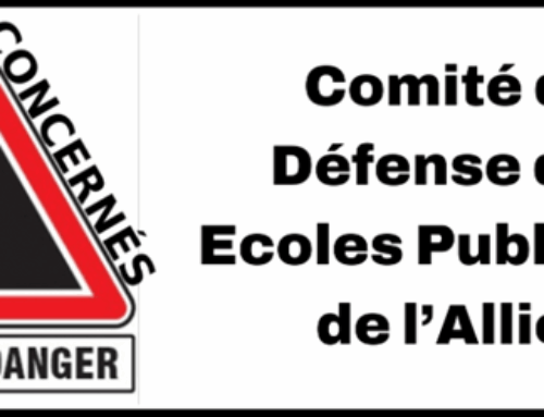 Rendez-vous des Cahiers de doléance pour l’école vendredi 14 novembre 13h 30, devant le lycée Jean Monnet où se tiendra le CDEN.