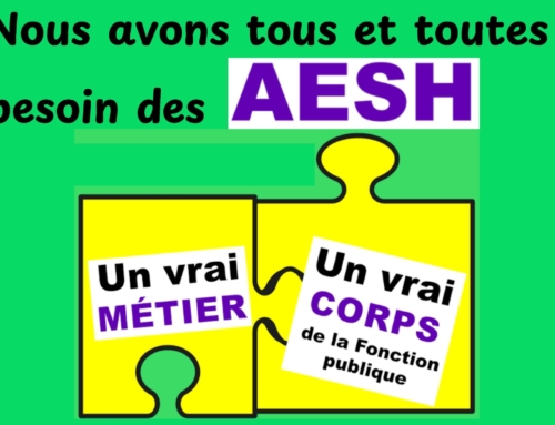 AESH : un corps de la fonction publique, question sociale, politique, humaine, centrale !