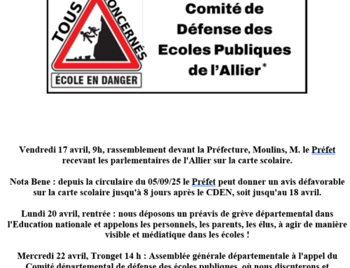 CARTE SCOLAIRE : ET MAINTENANT ?