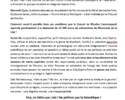 Capture d'écran communiqué